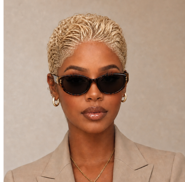 Bequeen Frontal Lace Slicked-back Style Pixie Short Cut Wig