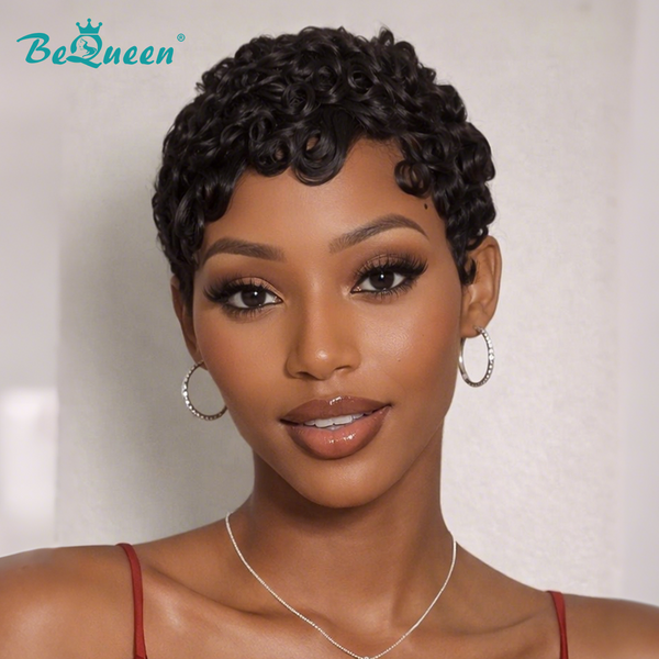 BeQueen Finger Wave Pixie Cut Wig