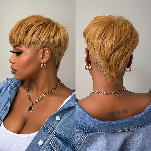 Bequeen Bronze Special Style Short Cut Topper