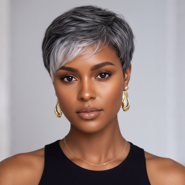 Bequeen Short Pixie Cut Human Hair Wig