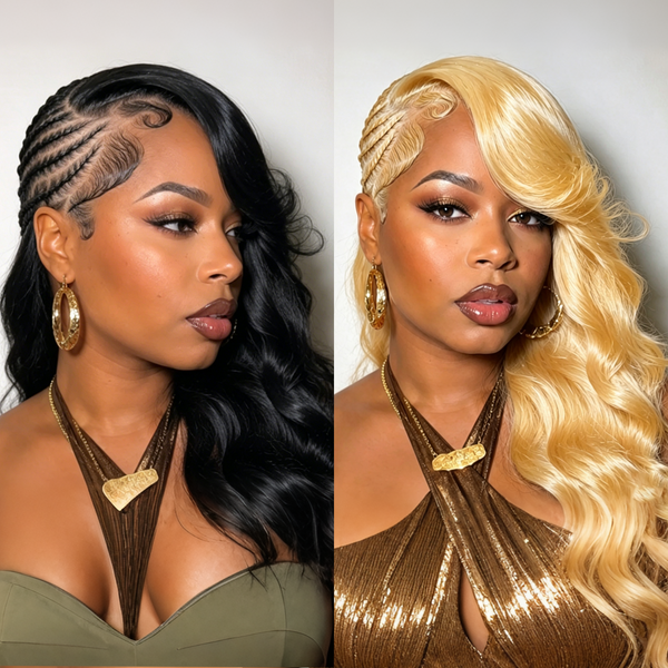Bequeen Sexy Side Part Braid 100% Human Hair Full Lace 20 Inch Long Wig