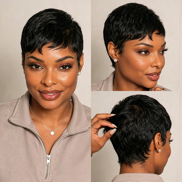 Bequeen Full Lace Special Scalp Pixie Wig