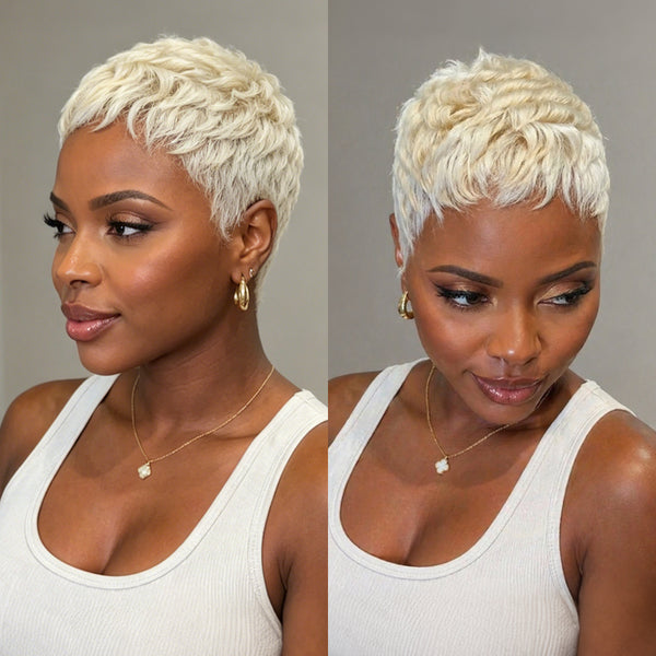 Bequeen Honey Blonde Pixie Wig