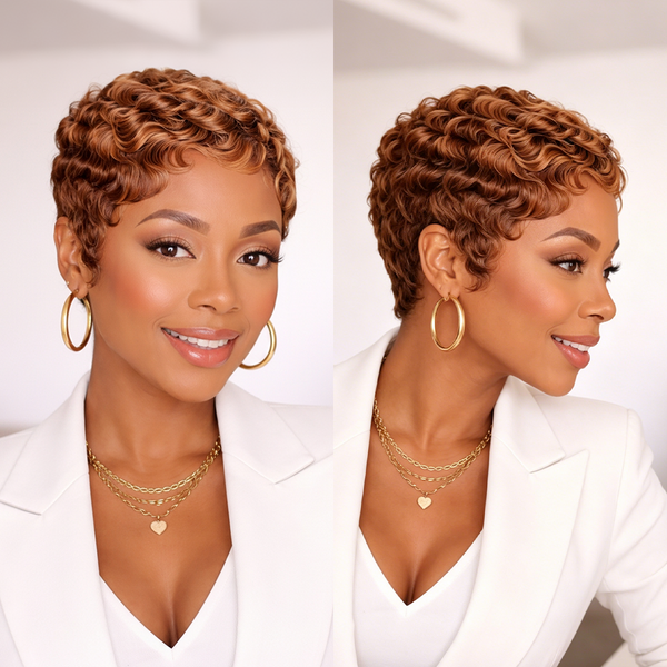 Bequeen Finger Wave Machine Made Wig
