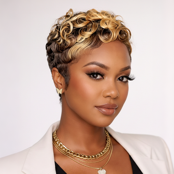 Bequeen Finger Wave Machine Made Wig