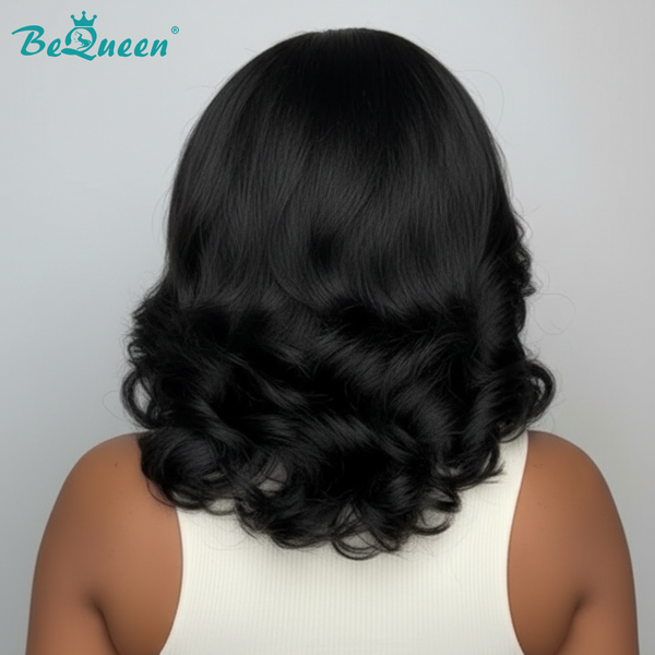 Bequeen Savage 1B Side Part Braid Frontal Lace Bob Wig