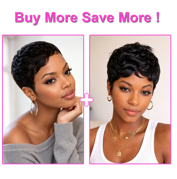 Bequeen Short Cut Machine Made Short Wig