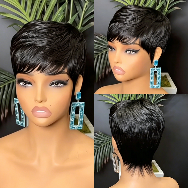 Bequeen Natrual Two Color Pixie Wig