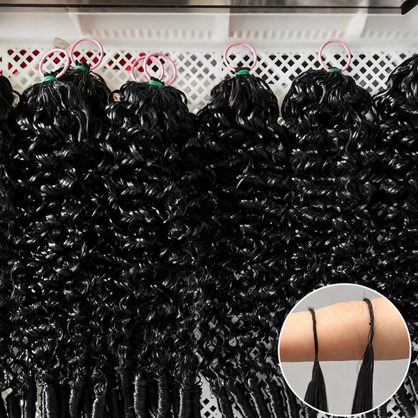 BeQueen 1&3 Pc Black Color Curly Wave Virgin 100% Human Hair Bundles