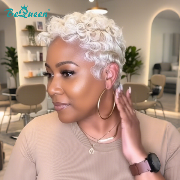 Bequeen 613 Finger Waves Pixie Full Lace Wig