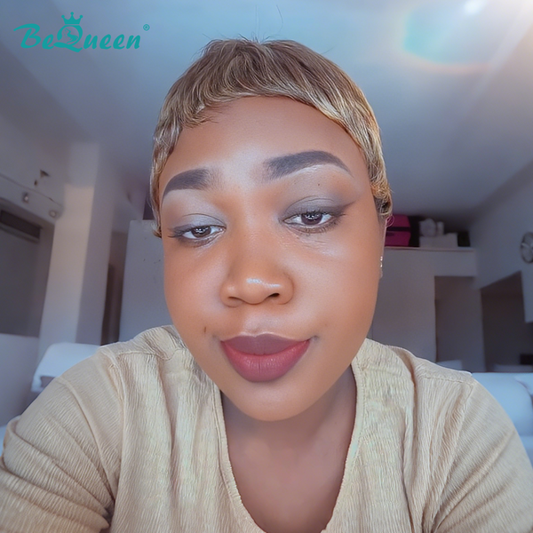 Bequeen Blonde Color Pixie Wave Small Head Wig