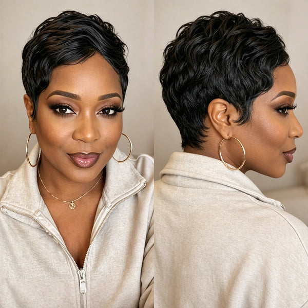 Bequeen Full Lace Short Pixie Cut Wig