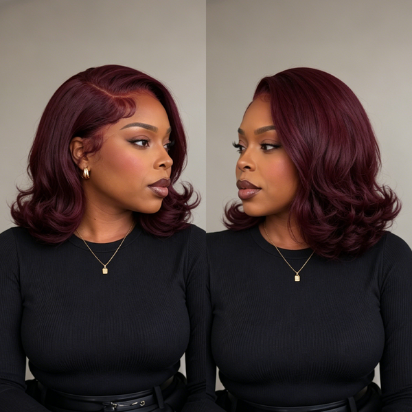 Bequeen 5X5 Lace Red Color Glueless Bob Wig(Limited Sales)
