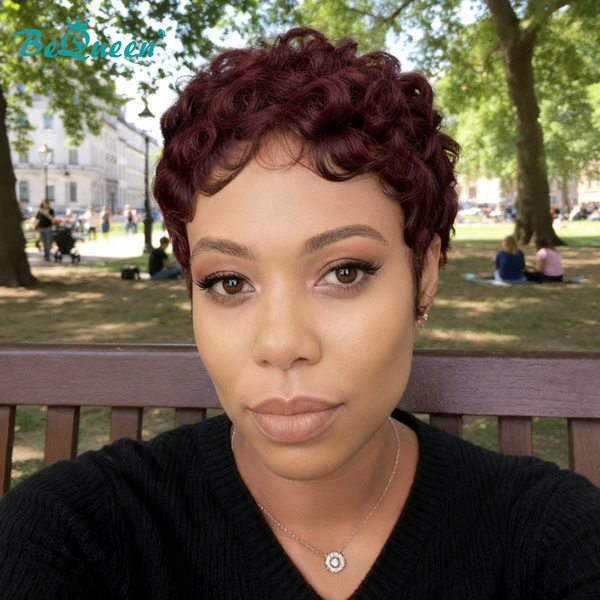 Bequeen Purple Finger Wave Lace Wig