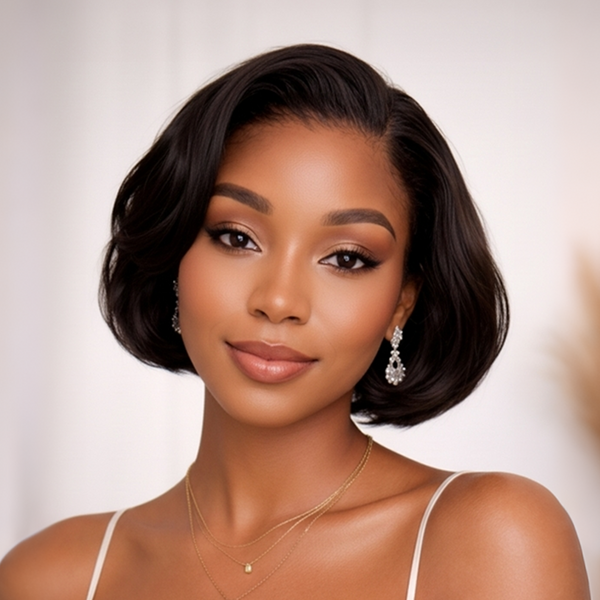 Bequeen Sexy Side Part Short Bob Glueless Lace Wig
