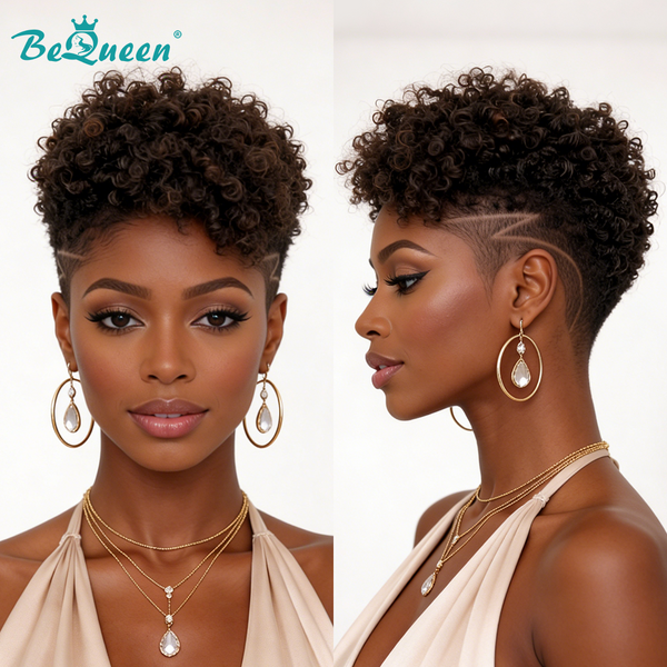 Bequeen 1B Curly Style Easy ON&OFF Topper