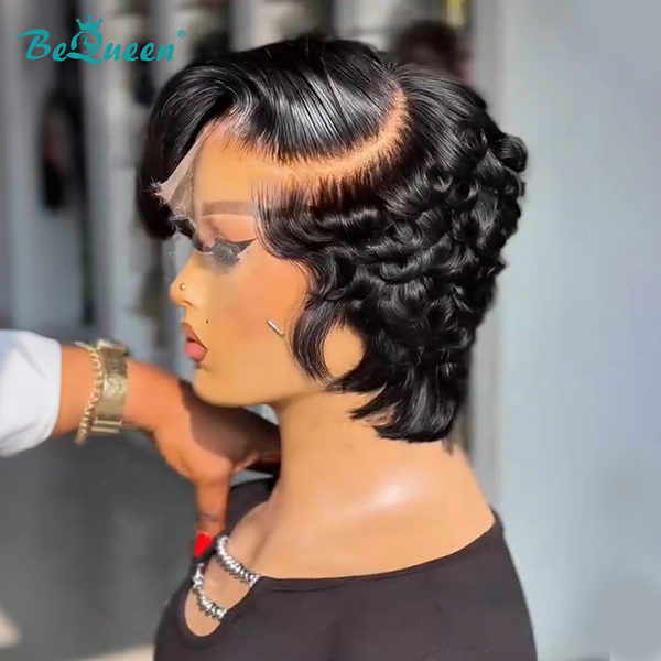 Bequeen Full Lace Side Part Pixie Wig-1