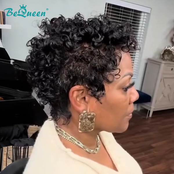 Bequeen Sexy Finger Wave Full Lace Pixie Cut Wig-1