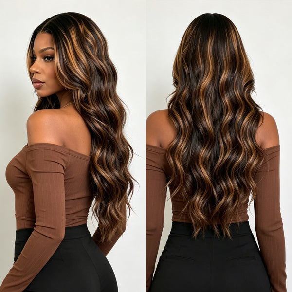 Bequeen 13X4 Lace Sexy Highlight Wavy Glueless Customized Wig