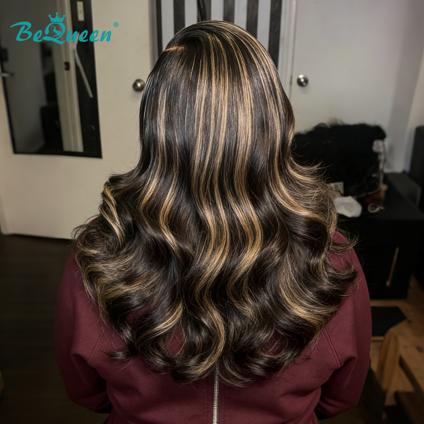 BEQUEEN 1B Mixed Gold Body Wave 20inch Frontal Lace Bob Wig