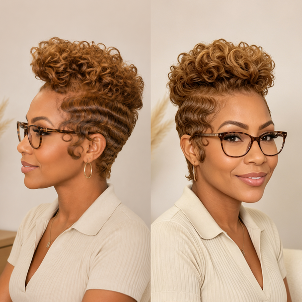 Bequeen Brown Curl Full Lace Wig