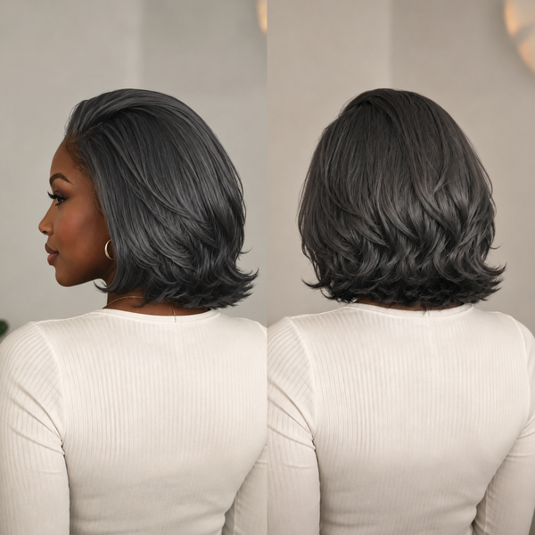Bequeen Luxurious Customized Side Part Salt Fashion Wig