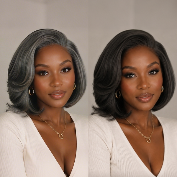 Bequeen Luxurious Customized Side Part Salt Fashion Wig