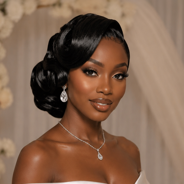 Bequeen Romantic Updo Wedding Wig