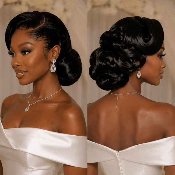 Bequeen Romantic Updo Wedding Wig