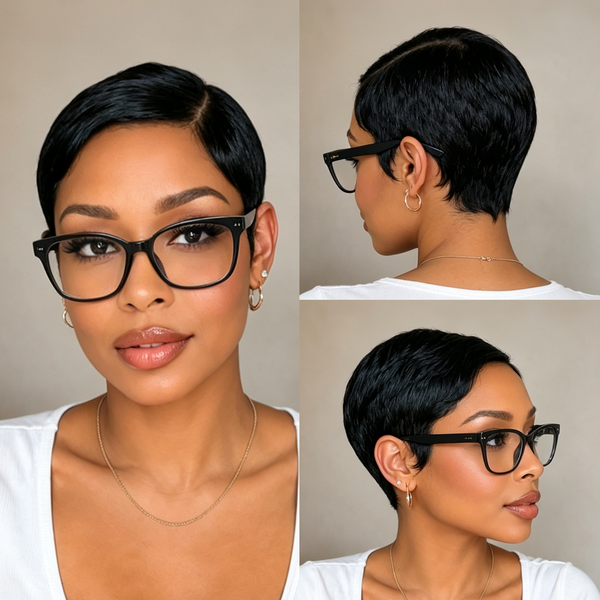 Bequeen Short Pixie Cut Full Lace Wig