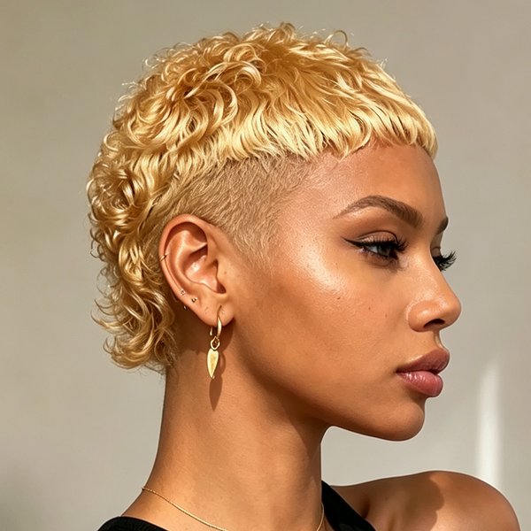 Bequeen Golden Finger Wave Style Machine Made Put and Go Topper Unit