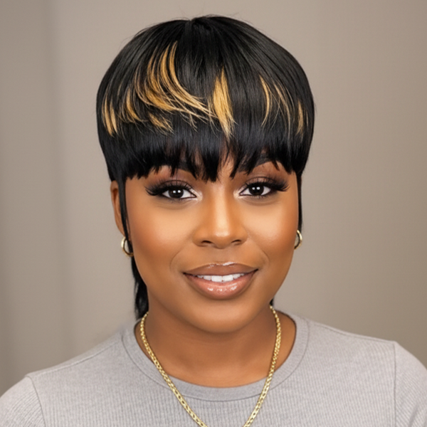 Bequeen Highlight Golden Natural Style Long Mullet