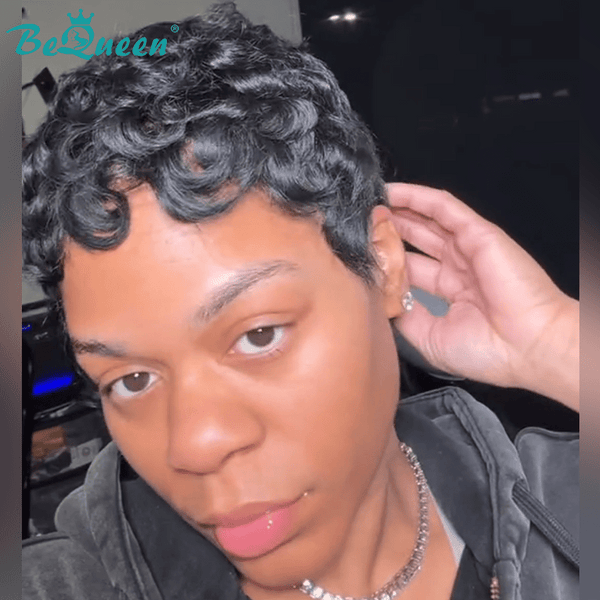 BeQueen Wig FULL LACE WIG Bequeen 1B Finger Wave Full Lace Wig