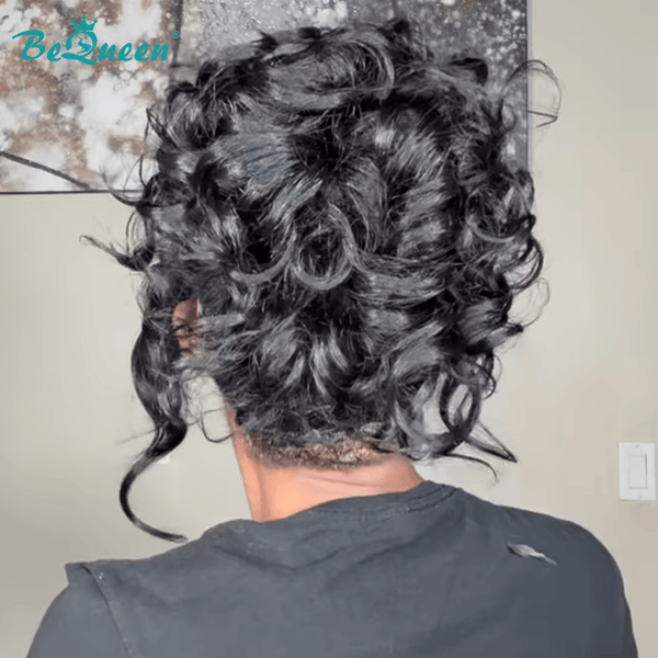 BeQueen Wig TOPPER & MOHAWK Bequeen 1B Frontal Lace Braid-Up Sexy Topper