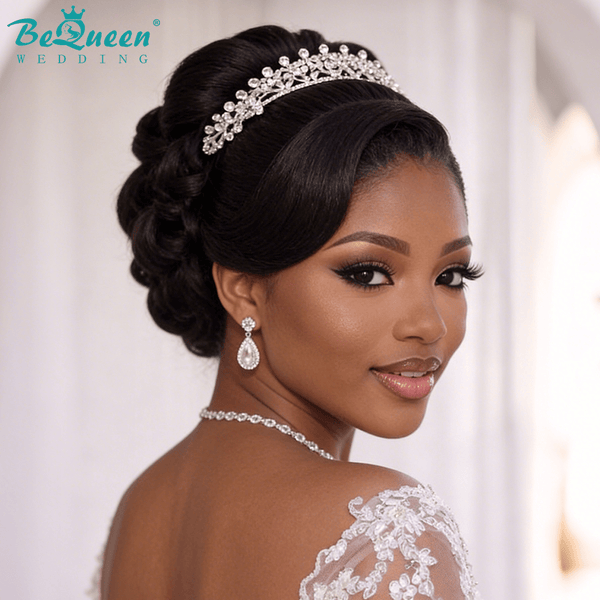 BeQueen Wig WEDDING WIG BeQueen 1B Full Lace Braid-Up Wedding Wig-1
