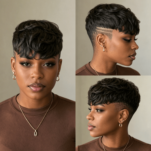 BeQueen Wig TOPPER & MOHAWK Bequeen 1B Natural Black Machine Made Sexy Topper