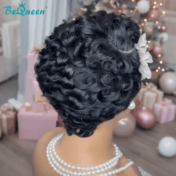 BeQueen Wig FULL LACE WIG Bequeen 1B Side Part Full Lace Wig