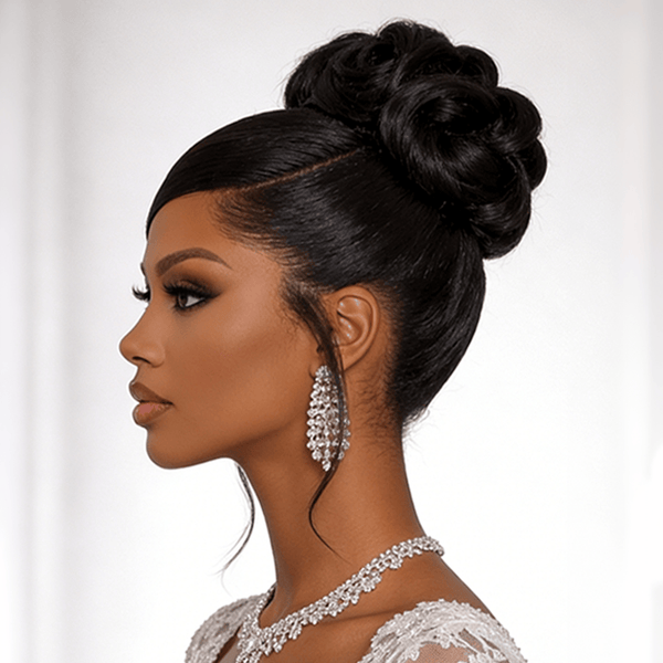 BeQueen Wig WEDDING WIG Bequeen 1B Side Part Updo Wedding Wig-1
