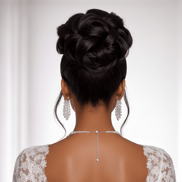 BeQueen Wig WEDDING WIG Bequeen 1B Side Part Updo Wedding Wig-1