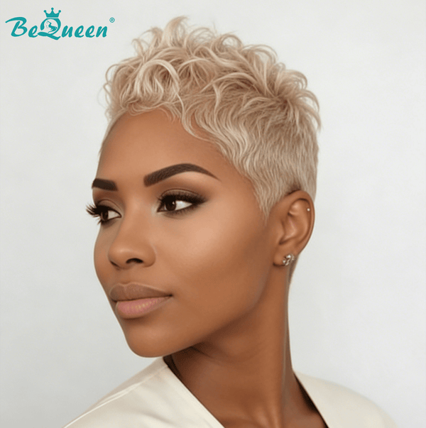 BeQueen Wig FULL LACE WIG Bequeen 613 Short Wave Pixie Lace Wig