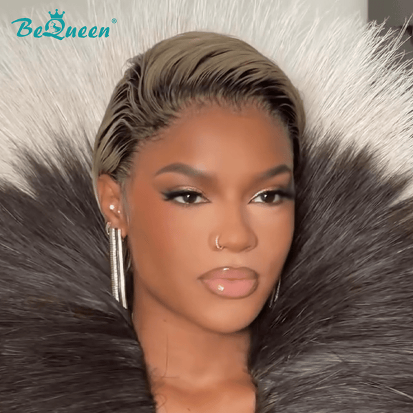 BeQueen Wig PIXIE WIGS Bequeen Ash Slick Pixie Lace Wig