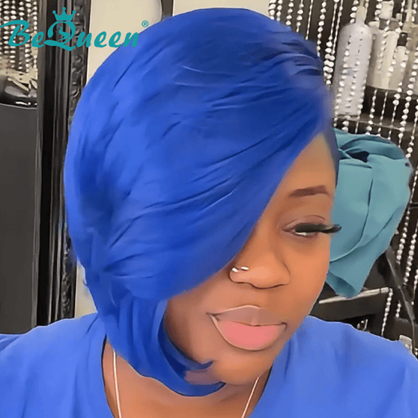 BeQueen Wig TOPPER & MOHAWK Bequeen Blue Side Part SexyTopper