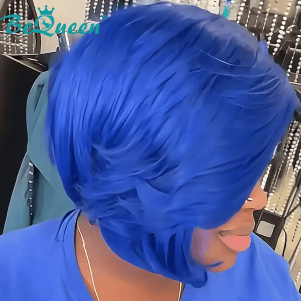 BeQueen Wig TOPPER & MOHAWK Bequeen Blue Side Part SexyTopper