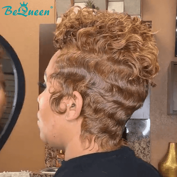BeQueen Wig FULL LACE WIG Bequeen Brown Curl Full Lace Wig