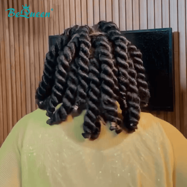 BeQueen Wig FULL LACE WIG Bequeen Chic 1B Coiled Afro Lace Braid Wig