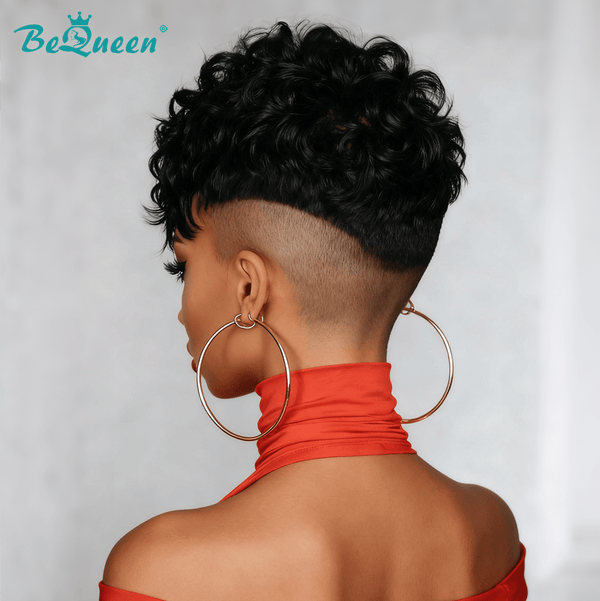 BeQueen Wig TOPPER & MOHAWK Bequeen Chic 1B Wave Style Topper