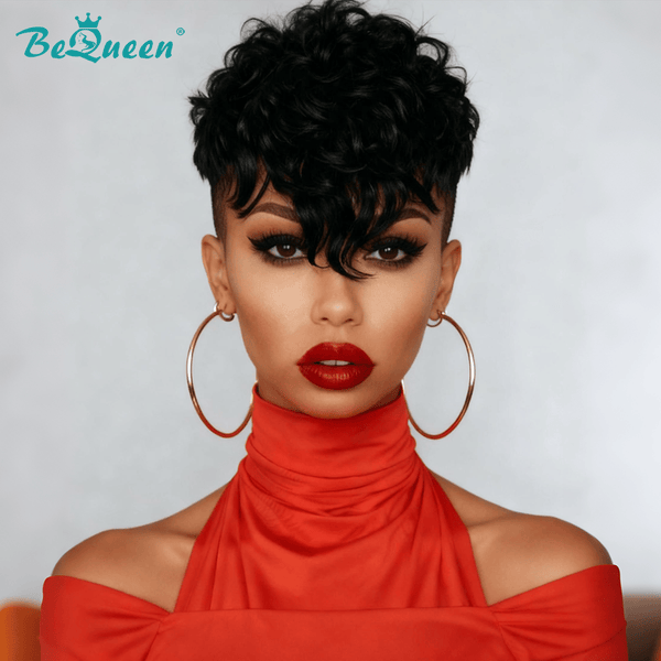 BeQueen Wig TOPPER & MOHAWK Bequeen Chic 1B Wave Style Topper