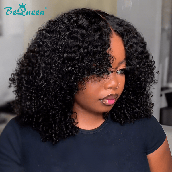 BeQueen Wig Bequeen Curly Wavy Glueless Bob Wig