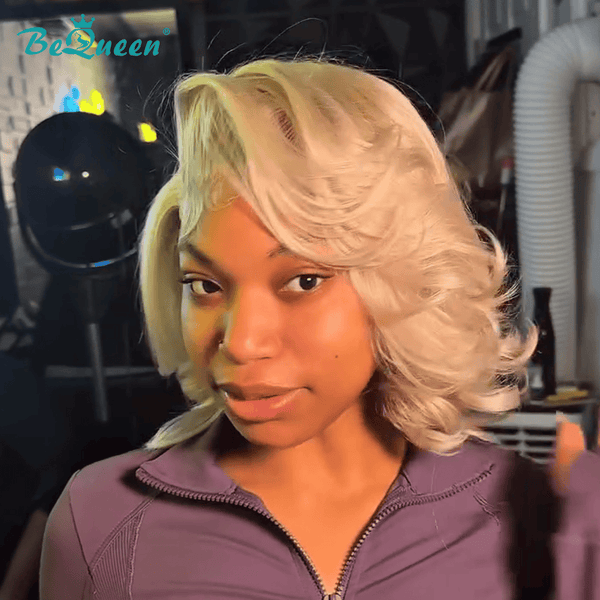 BeQueen Wig Bequeen Elegant Blonde Bob Wig