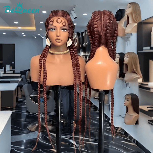 BeQueen Wig FULL LACE WIG Bequeen Fashion Braid Purple Full Lace Wig